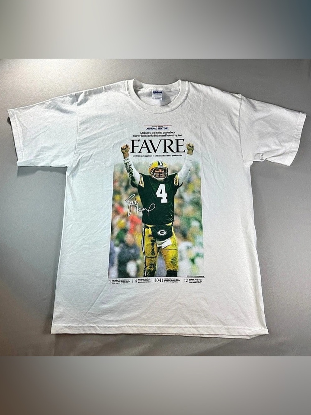 Vintage Y2K Brett Favre Green Bay Packers Farewell 2008 Football NFL Shirt Large
